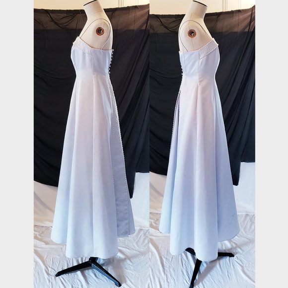 SALE Pale Lavender beaded ballgown prom bridal dress 4 - Picture 4 of 9